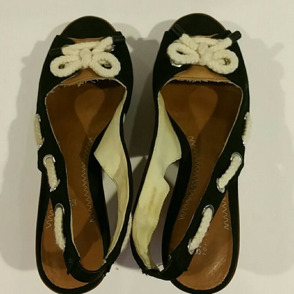 SPERRY TOP SIDER WEDGE PEEP TOE HEELS - Picture 6 of 6